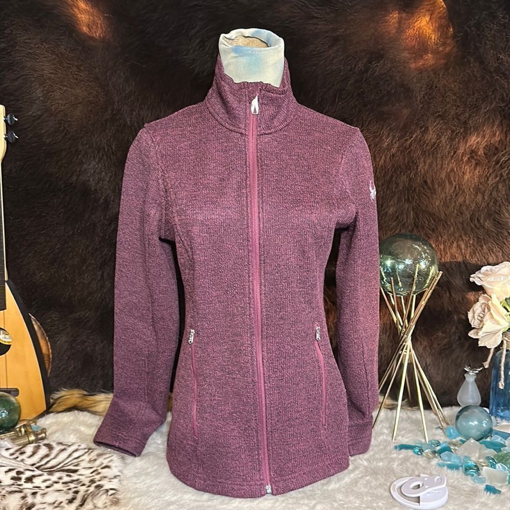 Spyder Endure Women's Full Zip Jacket Sweater Knit in Purple /Size M